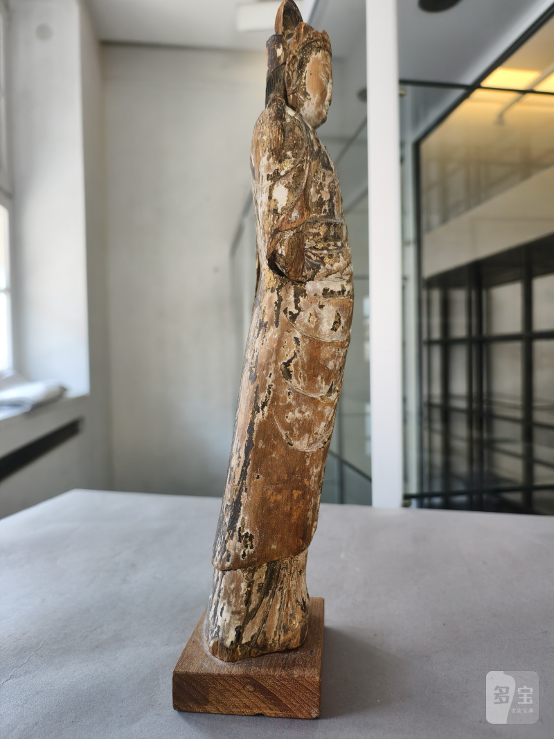 TWO WOOD FIGURES OF BODHISATTVAS - 图14